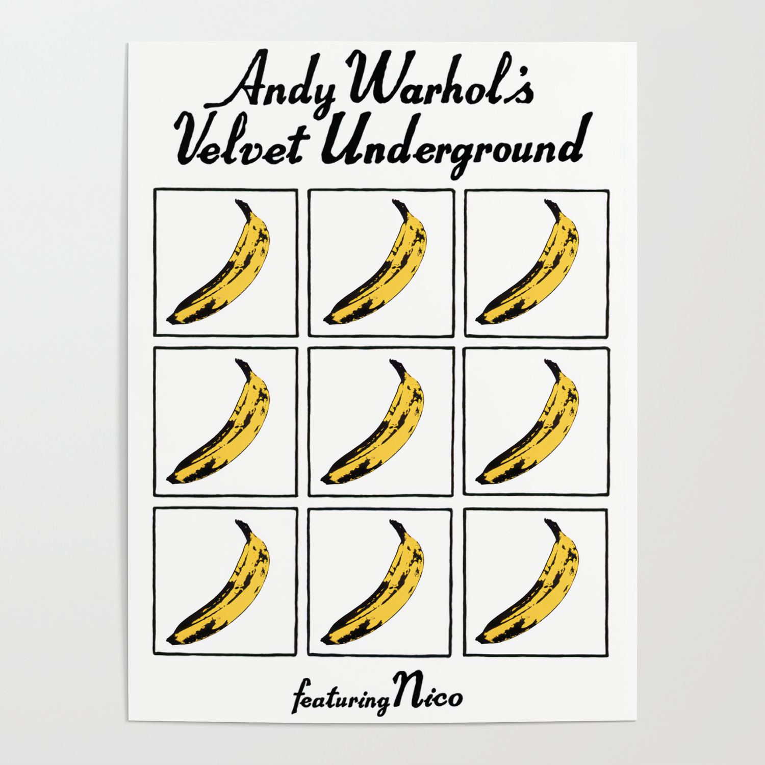 Musikposter The Velvet Underground & Nico Yellow Banana Leinwand-Kunstposter und Wandkunstdruck 20 x 30 cm modernes Familienschlafzimmer