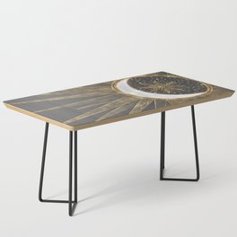 Elegant Gold Doodles Sun Moon Mandala Design Coffee Table