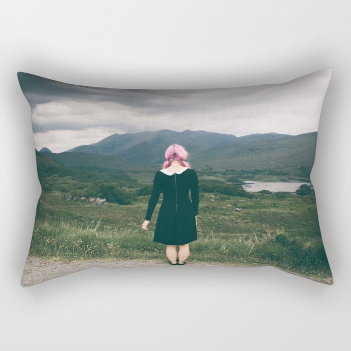 Dreary Girl in the Ring of Kerry in Ireland  Rectangular Pillow
