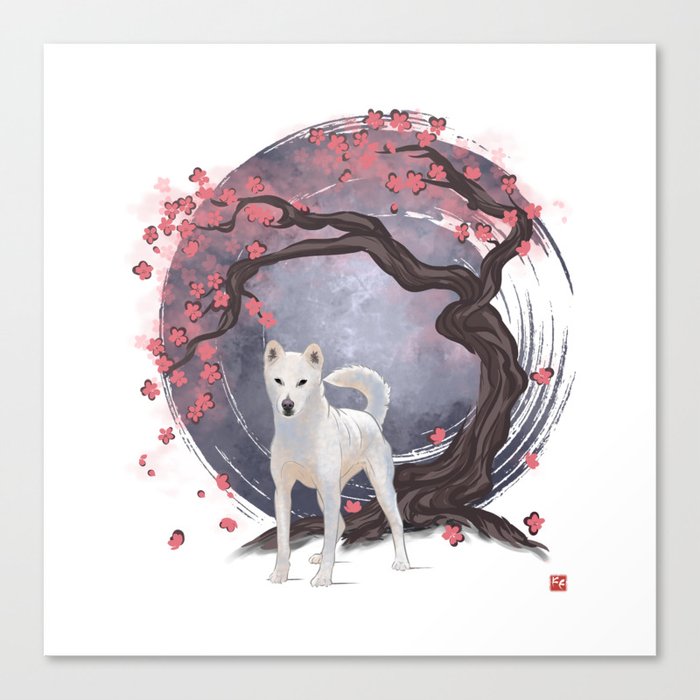 Dog Collection - Japan - Kishu-ken (#6) Canvas Print