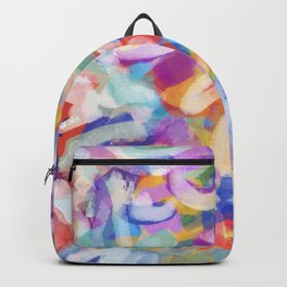 Pastel Abstract Colorful Art by Emmanuel Signorino  Backpack