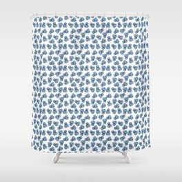 Watercolor Blueberries Shower Curtain