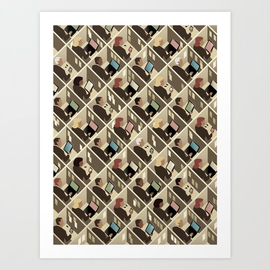 Cubicles Art Print