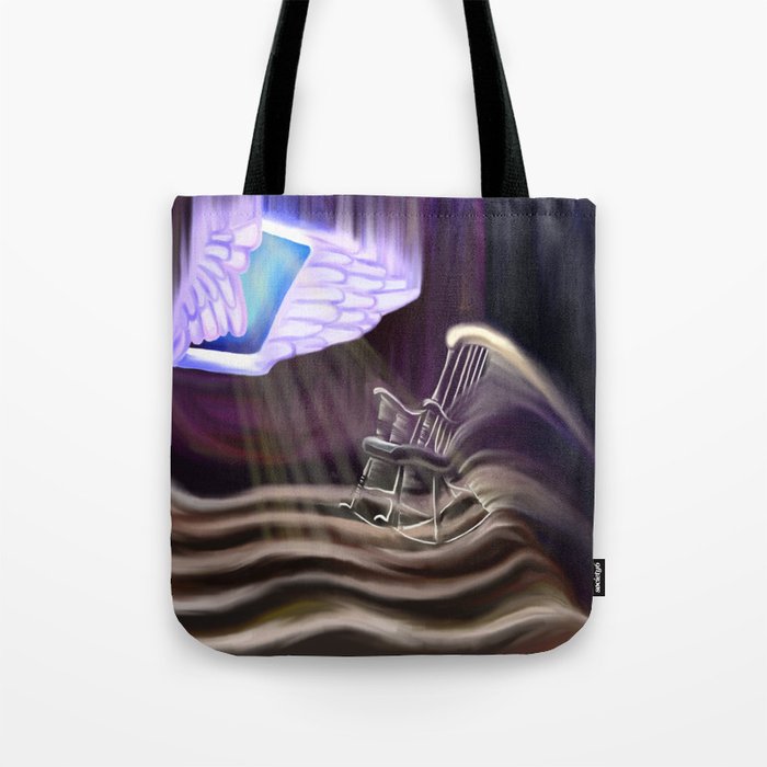 The Empty Grief Guardian Angel Rocking Chair Tote Bag