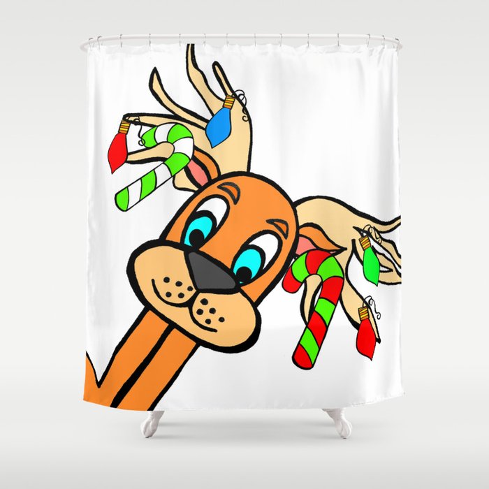 Spud The Christmas Reindeer With Candy Canes Peek A Boo Shower