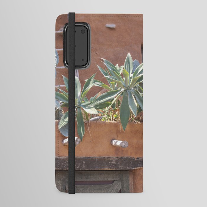 Botanical Mexican cactus on a summer rooftop art print - bohemian nature and travel photography Android Wallet Case