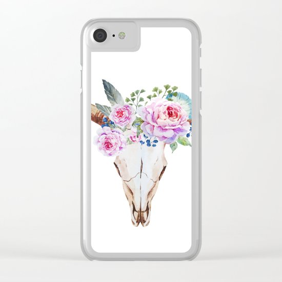 Animal Skull 07 Clear iPhone Case
