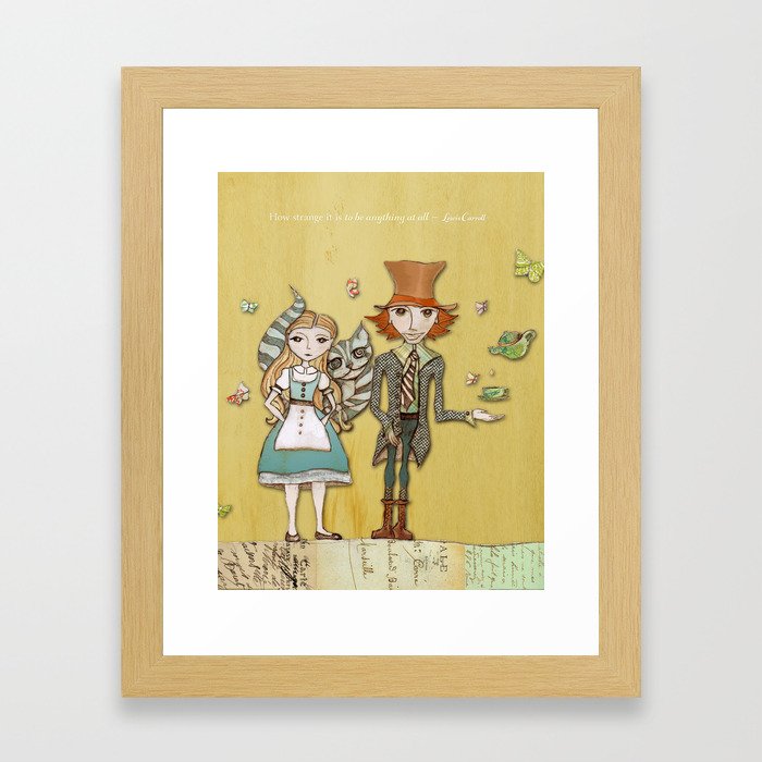 How Strange It Is - Alice in Wonderland Framed Art Print