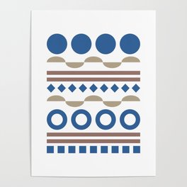 Patterned shape line collection 6 Poster