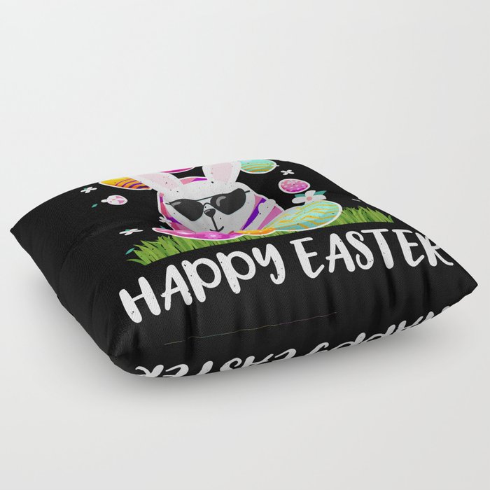 Egg Happy You Kawaii Cute Bunny Egg Easter Sunday Floor Pillow