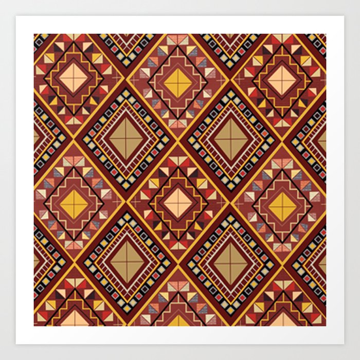 Saputangan an Indigenous Filipino Tapestry Art Print by Kevin Yaranon
