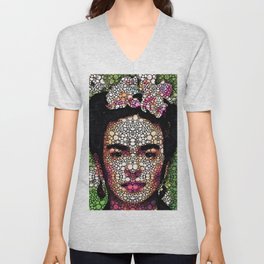 Frida Kahlo Art - Define Beauty V Neck T Shirt