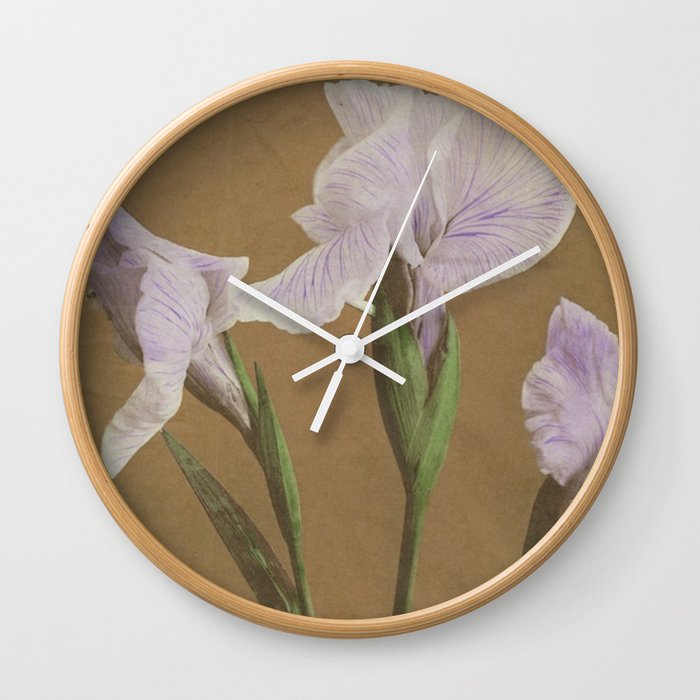 LILAC Vintage Book Cover Wall Clock