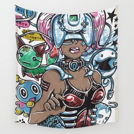 Space Channel Hair Wall Tapestry