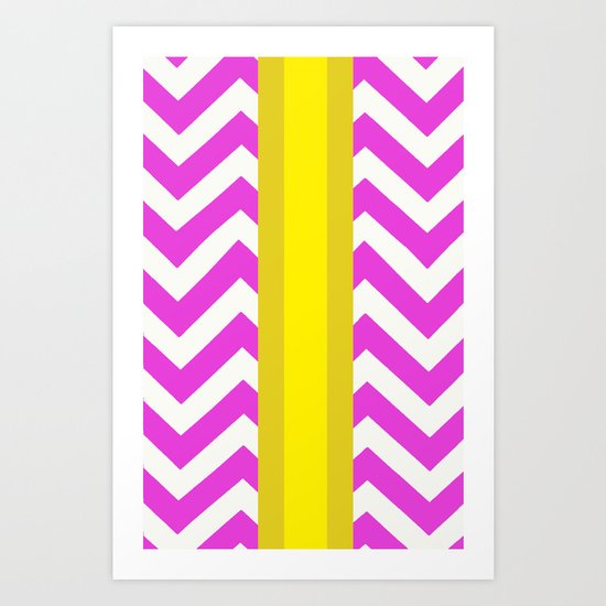 Olivia Summer Chevron Art Print