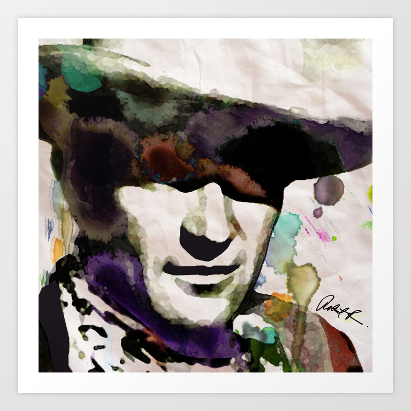 John Wayne Huge Limited Print Poster Art Print By Robertr Society6