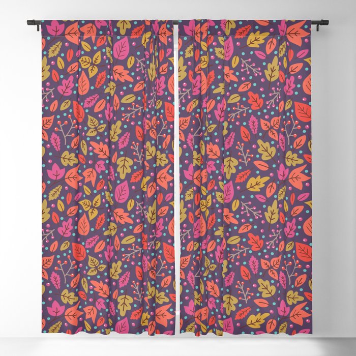 Fall Leaves Blackout Curtain