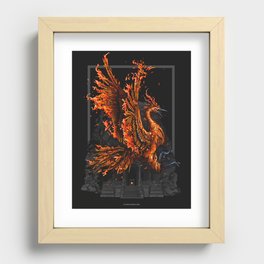 Fire Titan Recessed Framed Print