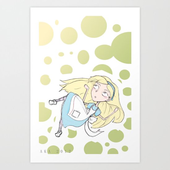 Alice Falling Art Print