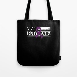 Purple Flag End Alzheimer Alzheimer's Awareness Tote Bag