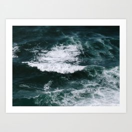 Dark Ocean waves Art Print