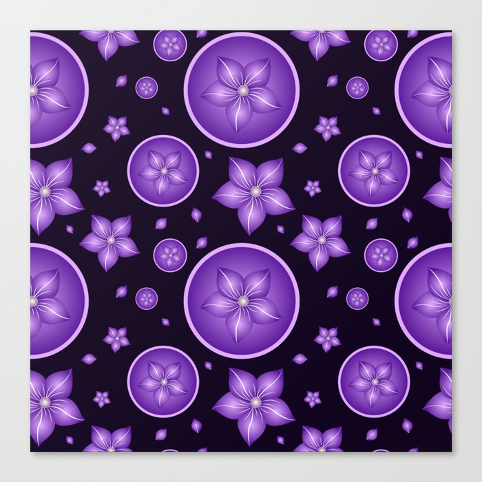 Light purple floral Pattern! Canvas Print