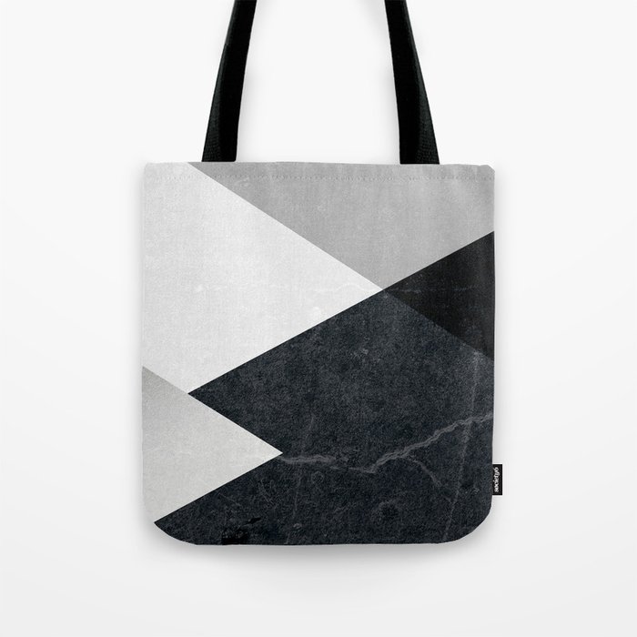 Geometrics - marble & silver Tote Bag