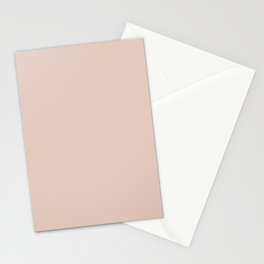 Pale Pink Solid Color Pairs PPG Sultan Sand PPG1068-3 - All One Single Shade Hue Colour Stationery Card