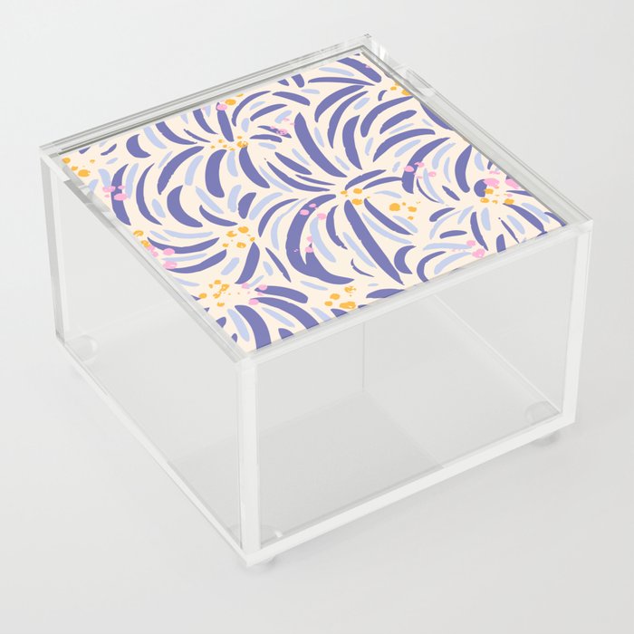 Powerful and floral pattern invers Acrylic Box