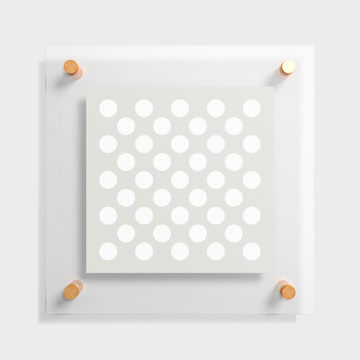 White Polka Dot Floating Acrylic Print