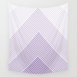 Shades of Purple Abstract geometric pattern Wall Tapestry