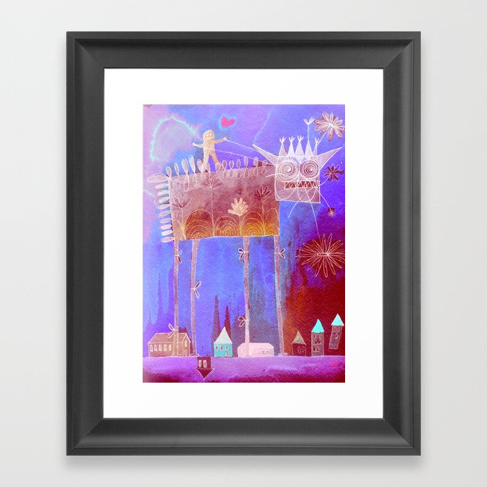 crazy song about love Framed Art Print