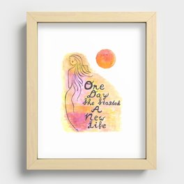 One Day She Started a New Life Recessed Framed Print