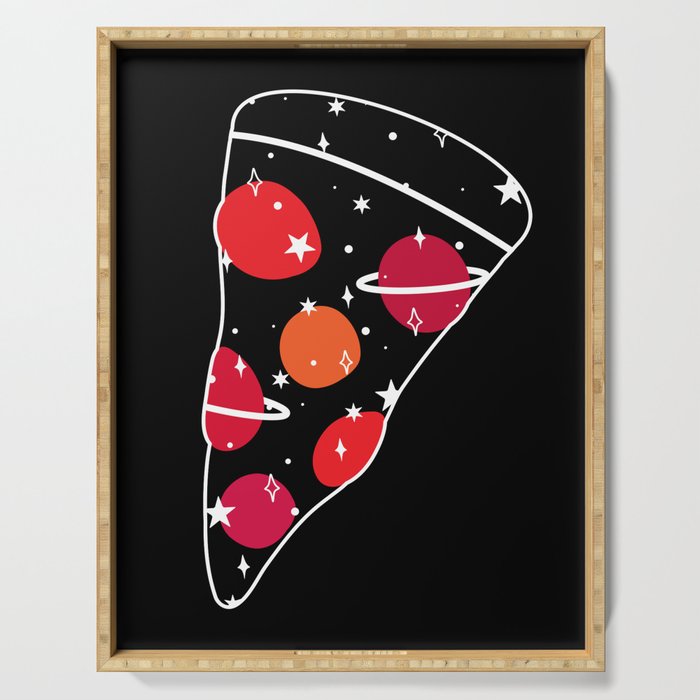 Space Pizza (black) Serving Tray