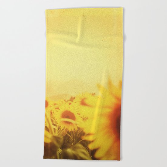 Delving in Yellow Beach Towel
