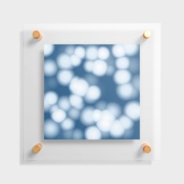 Meditative Blurry Lights in Calming Blue Ombre Floating Acrylic Print