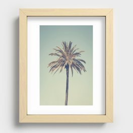 Retro palm tree Recessed Framed Print