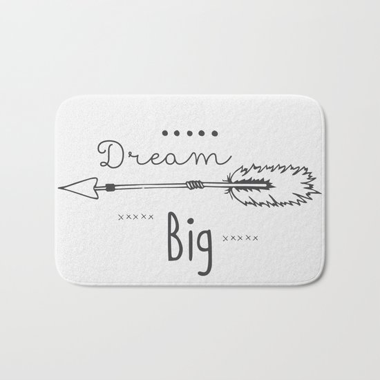 Dream big gray Bath Mat