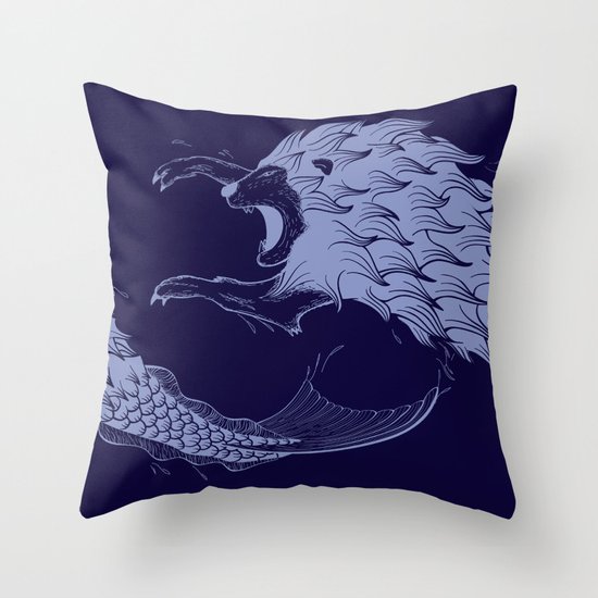Merlion Throw Pillow