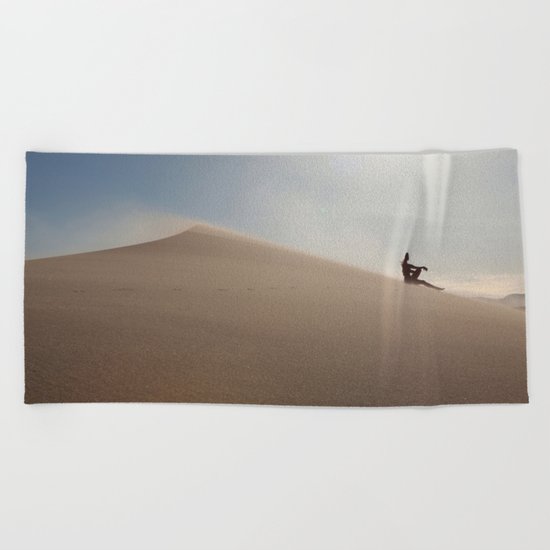 Sunset at Eureka Sand Dunes Beach Towel
