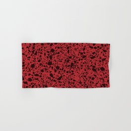 Red Terrazzo Pattern Hand & Bath Towel