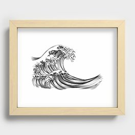 Japanese style whave art Recessed Framed Print