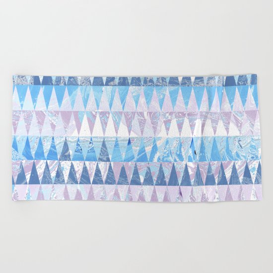 Geometric marble Beach Towel