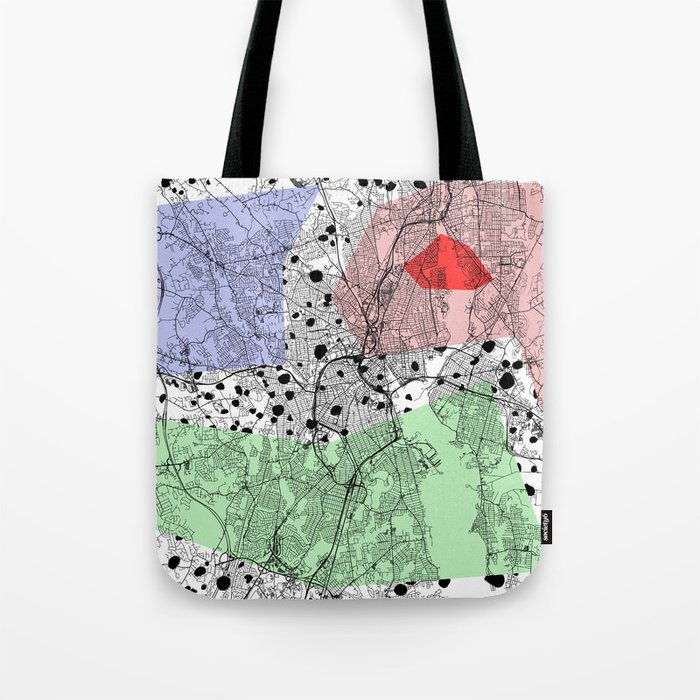 Providence, USA - City Map Collage Tote Bag