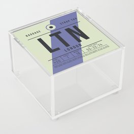 Luggage Tag E - LTN London England UK Acrylic Box