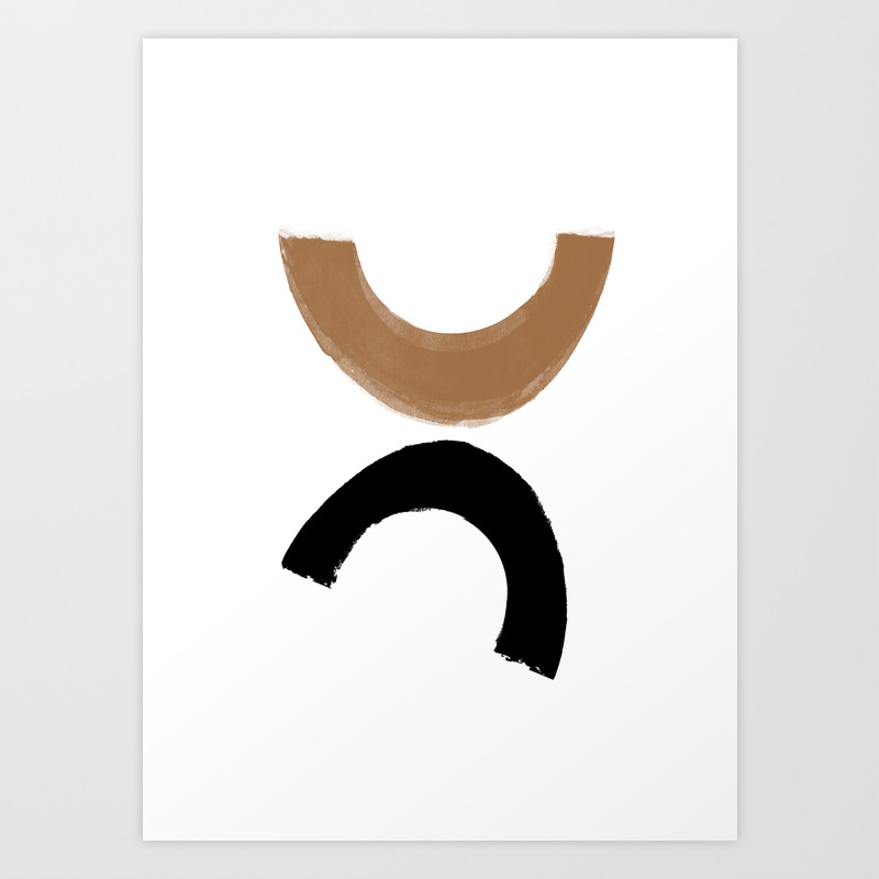 Beige And Black Collage Art Print By Prints Miuus Studio Society6