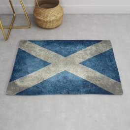 Flag of Scotland in grungy style Area & Throw Rug