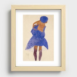 Standing Girl, Egon Schiele Recessed Framed Print