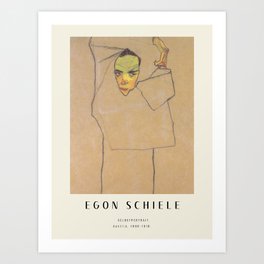 Poster-Egon Schiele-Self portrait. Art Print