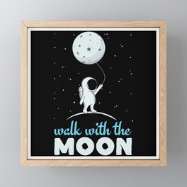 Walk With The Moon Framed Mini Art Print